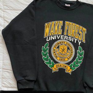 Vintage 90s University Of Wakeest Football Wakeest WF Fan Stud shirt 90s vintage